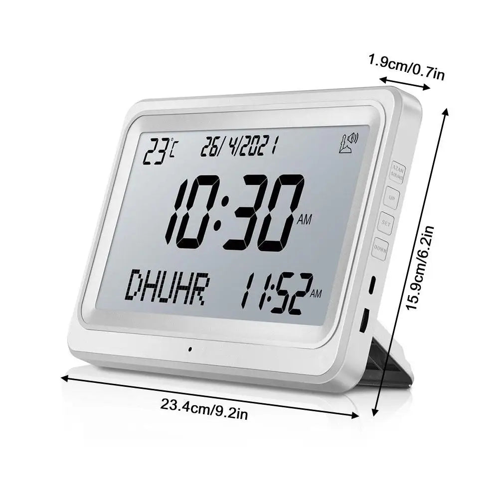 Digital Azaan Clock-White(SA2405-226) Clock Apricot   