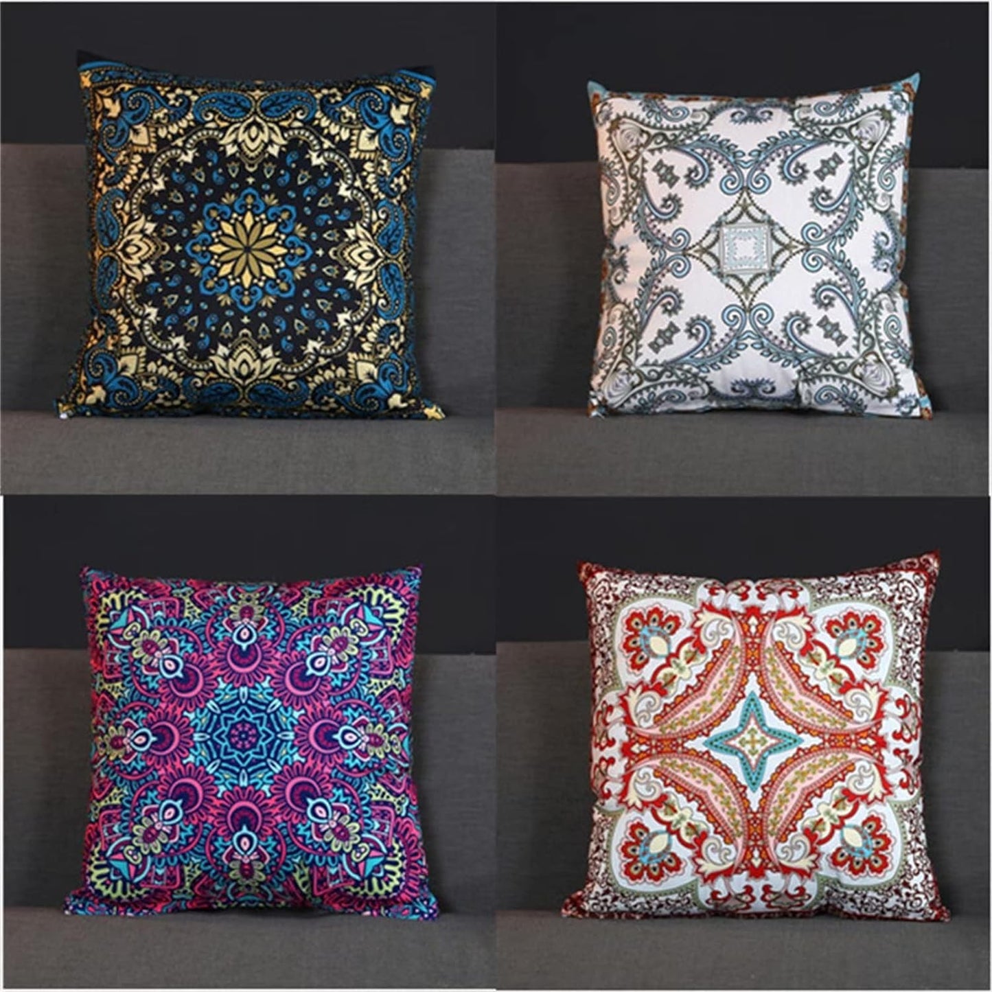 Digital Printed Cushions Assorted 7 PCs-Turkish Design cushions Apricot   