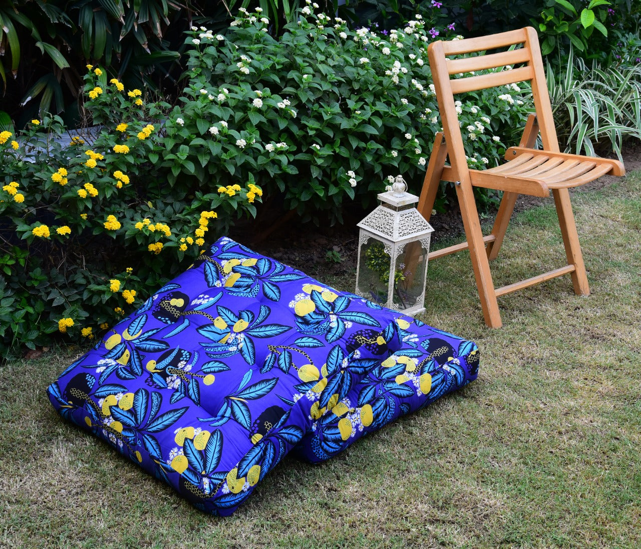 Digital Printed Square Floor Cushions- Dokie cushions Apricot   