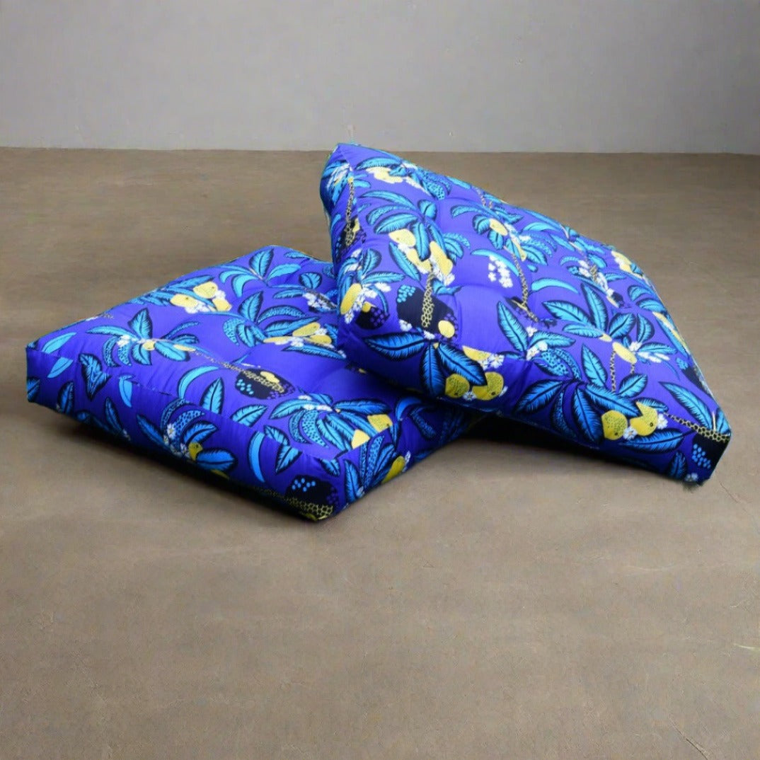 Digital Printed Square Floor Cushions- Dokie cushions Apricot   