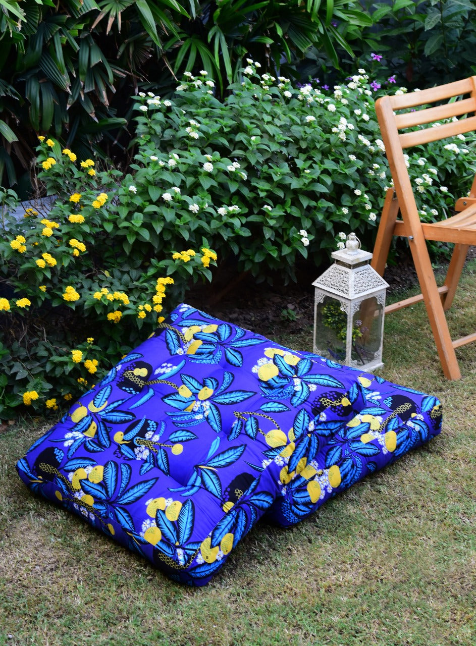 Digital Printed Square Floor Cushions- Dokie cushions Apricot   