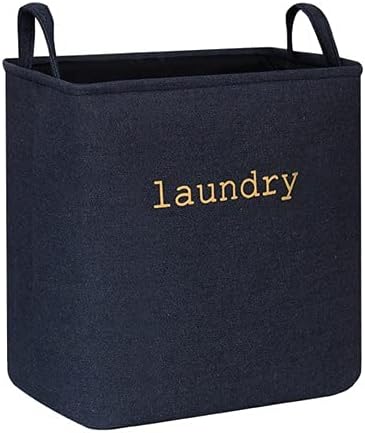 Eva Collapsible Laundry Basket-Blue  Apricot   