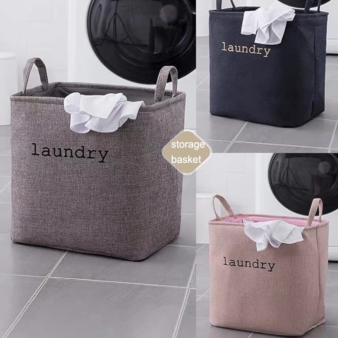 Eva Collapsible Laundry Basket-Grey(5395)  Apricot   