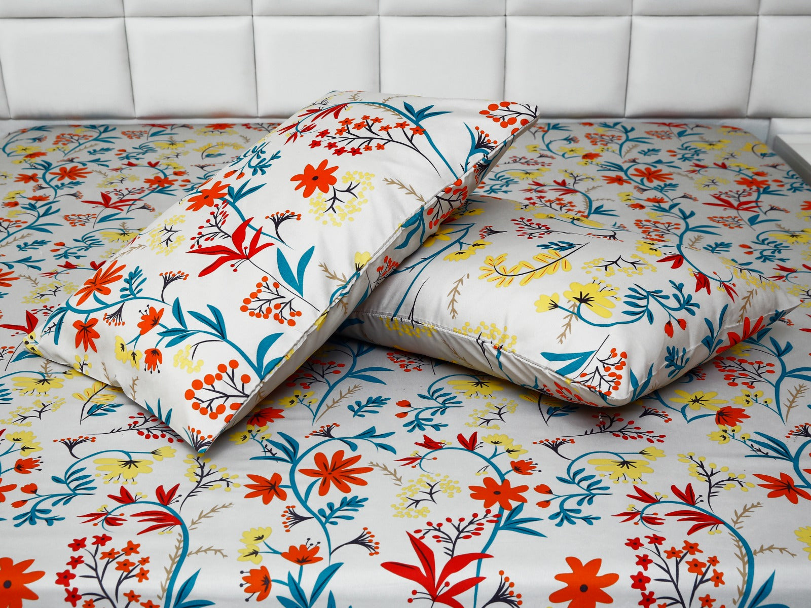 Fitted Bed Sheet-Orange Lilly Fitted Sheets Apricot   