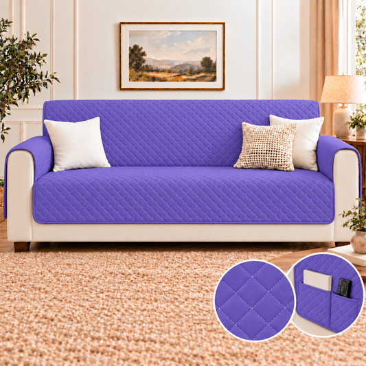 Sofa Cover-Purple Sofa Cover Apricot