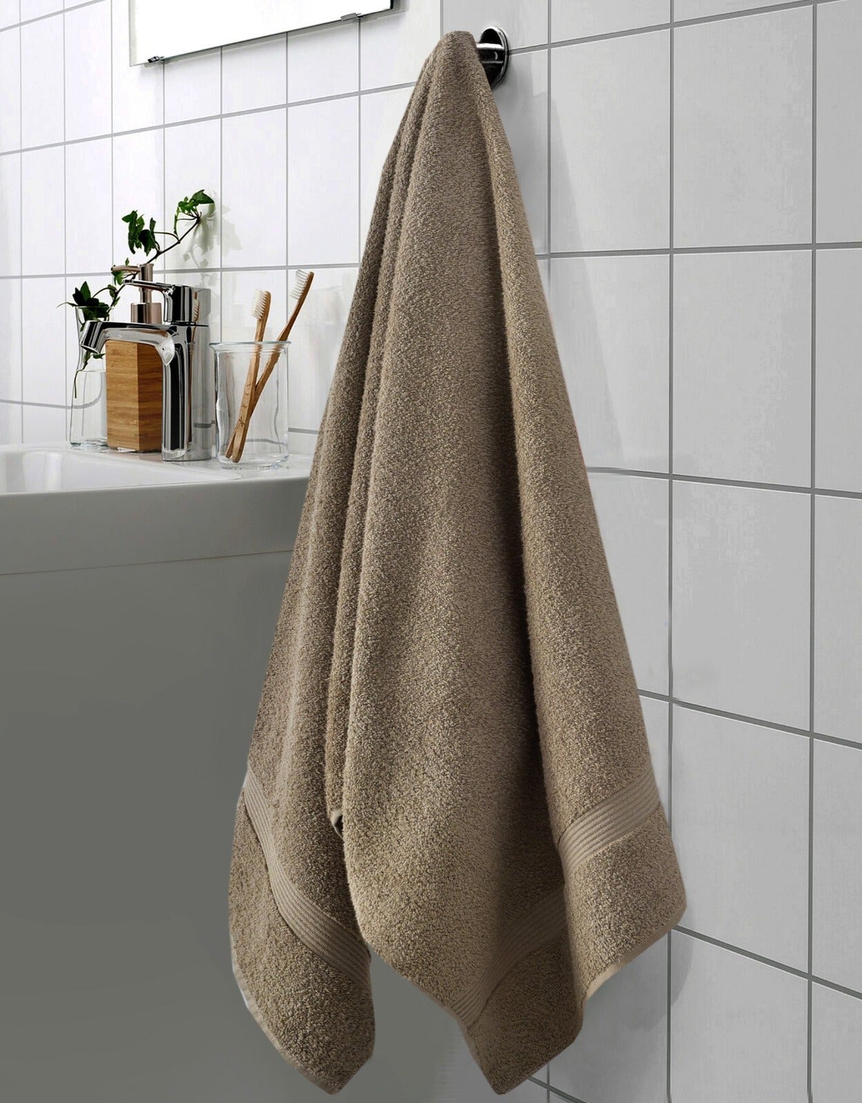 Full size Bath Sheet-Biege Bath Towels & Washcloths Apricot   