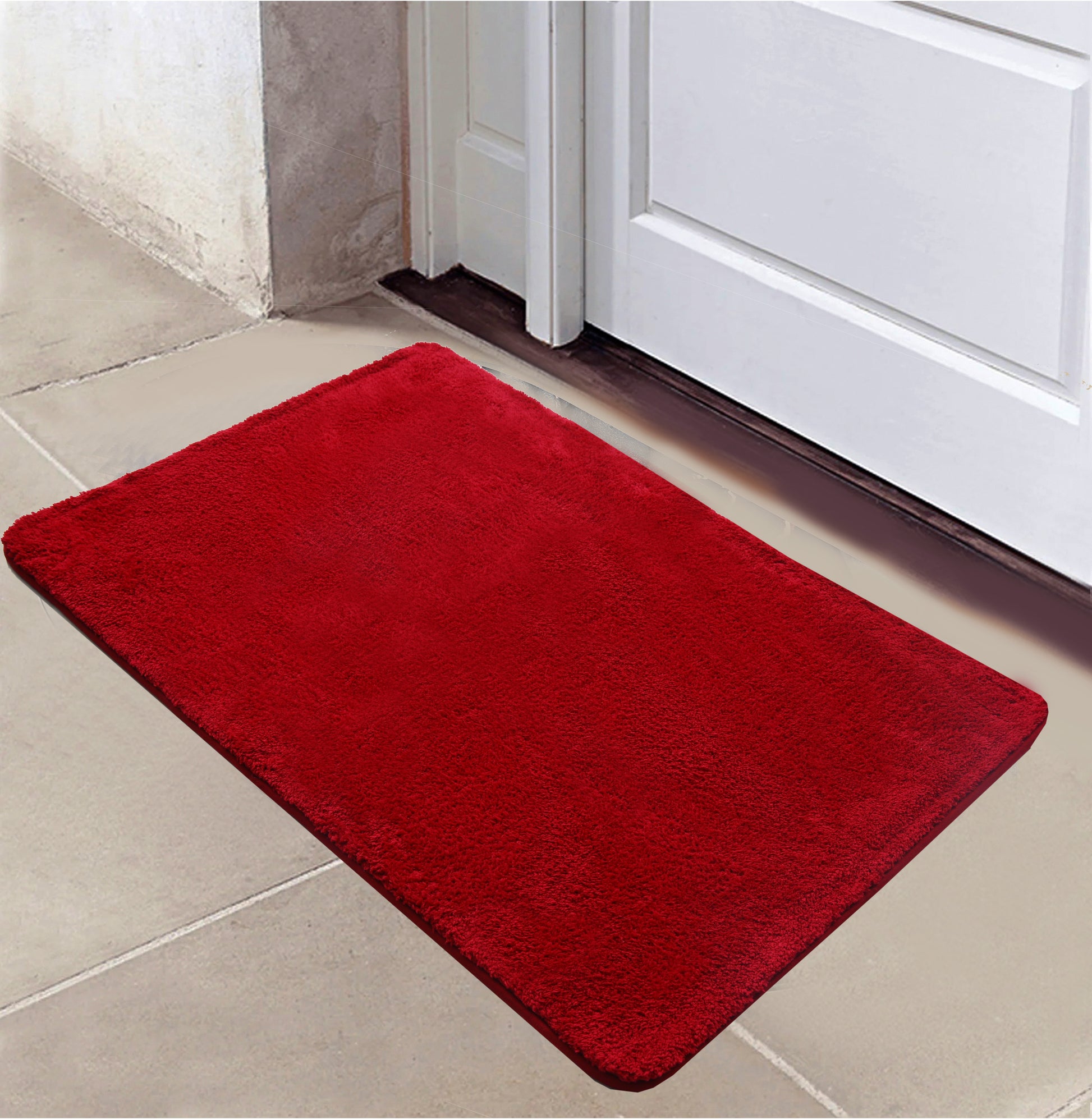 Anti-Slip Door Mat(SA2408-327)Furry Maroon Door Mats Apricot
