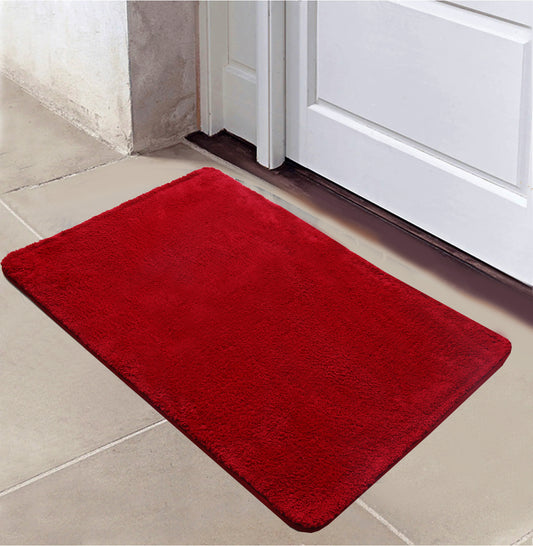 Anti-Slip Door Mat(SA2408-327)Furry Maroon Door Mats Apricot