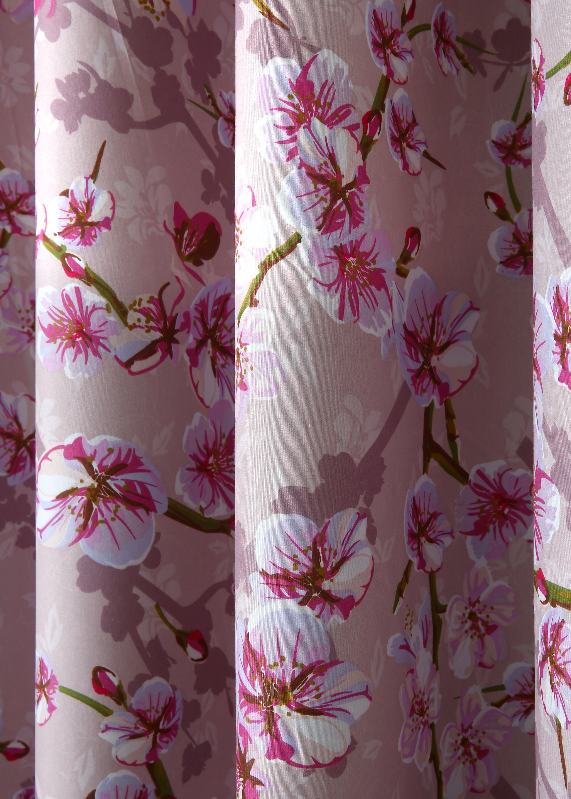 2 PCs Blackout Room Curtains- Bloom Bliss Curtains Apricot
