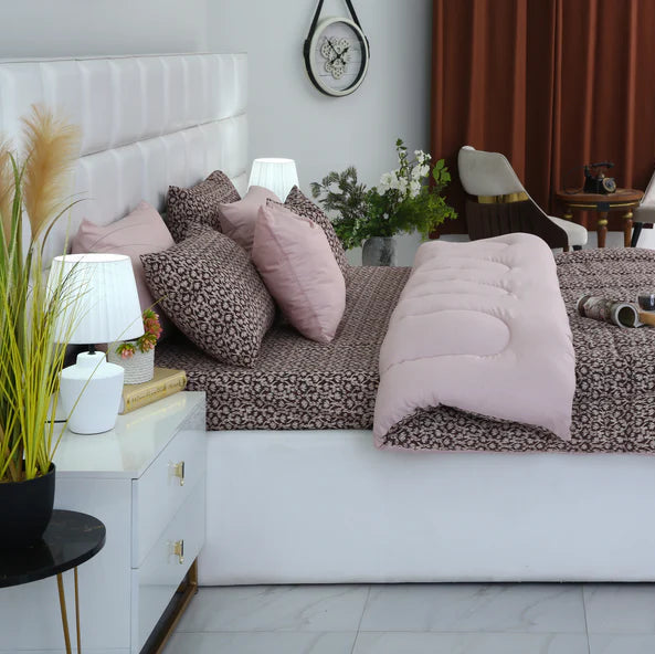 5 PCs Single Comforter Set-Coral Reef Comforters Apricot