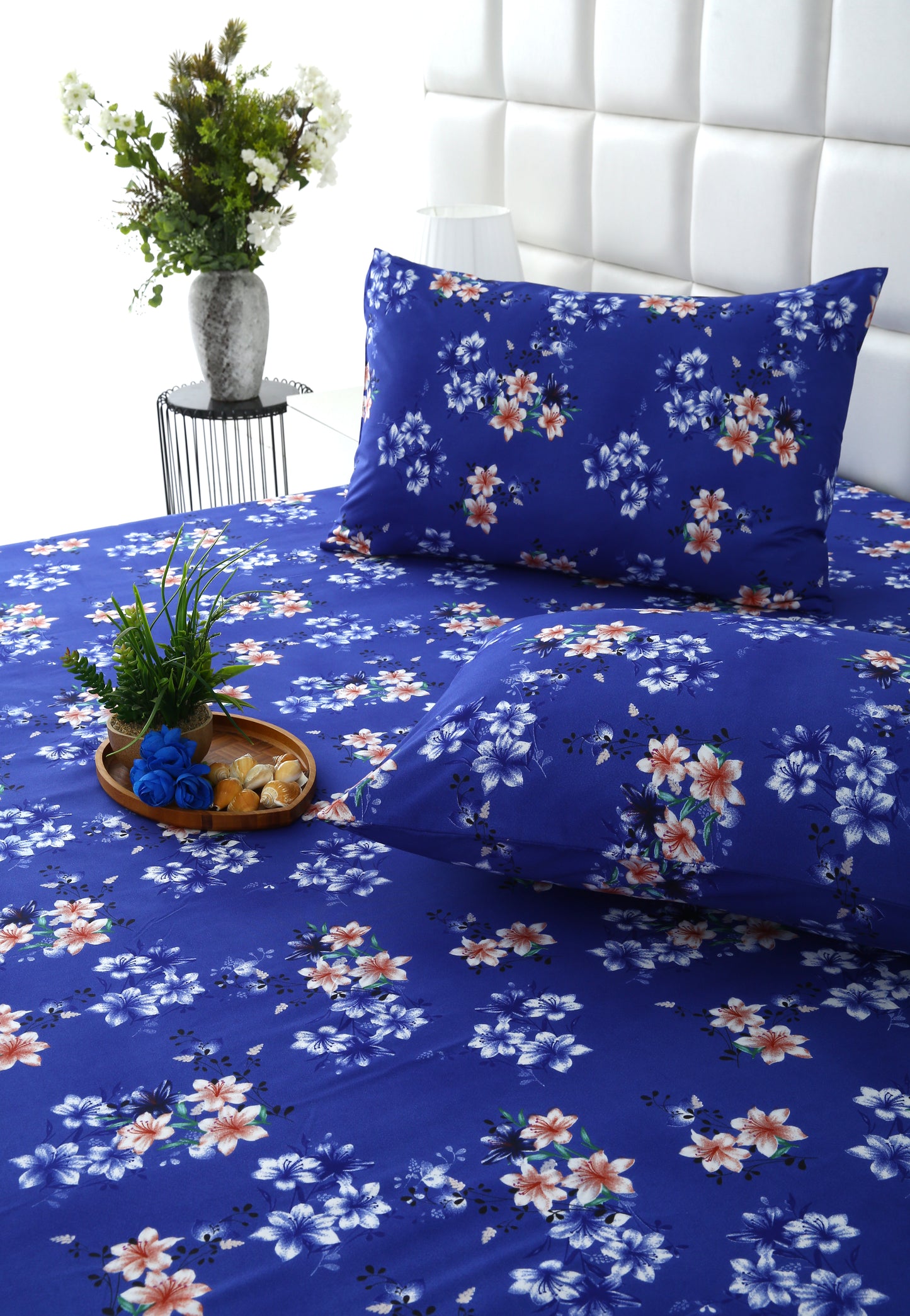 Zipper Mattress Cover Printed-Phlox Protectors Apricot