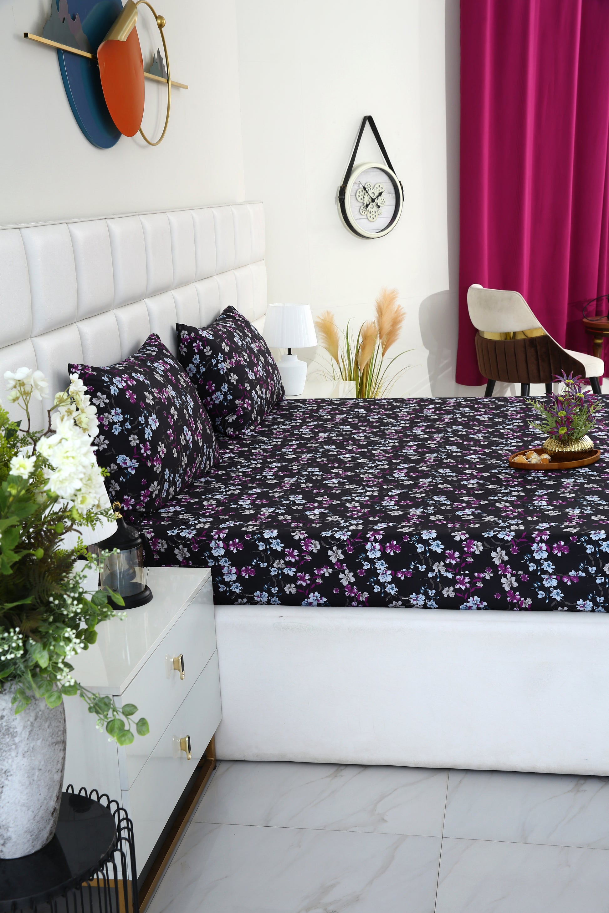 Zipper Mattress Cover Printed-Rosemary Protectors Apricot