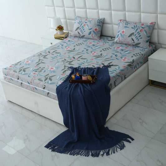 Zipper Mattress Cover Printed-Petunia Protectors Apricot