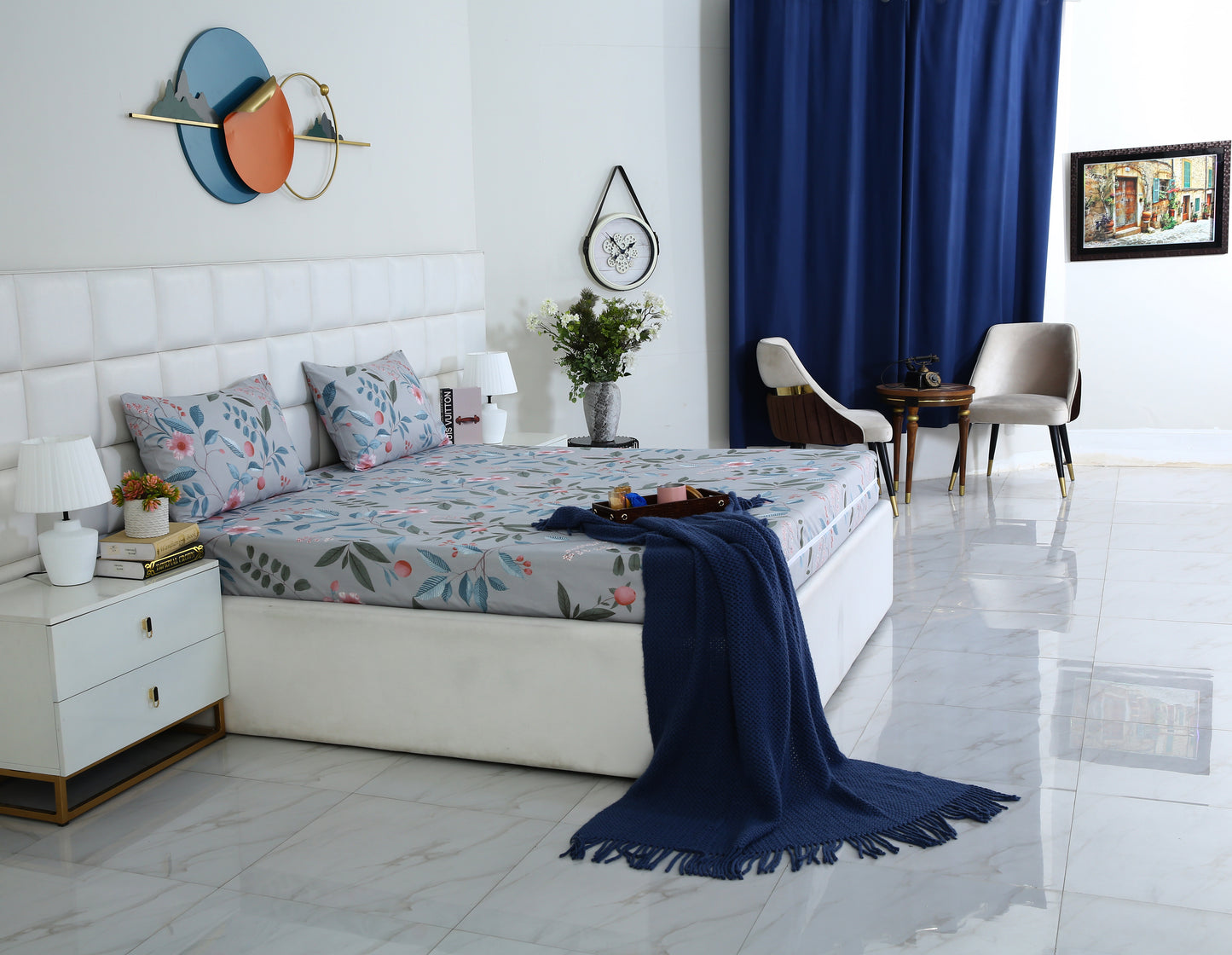 Zipper Mattress Cover Printed-Petunia Protectors Apricot