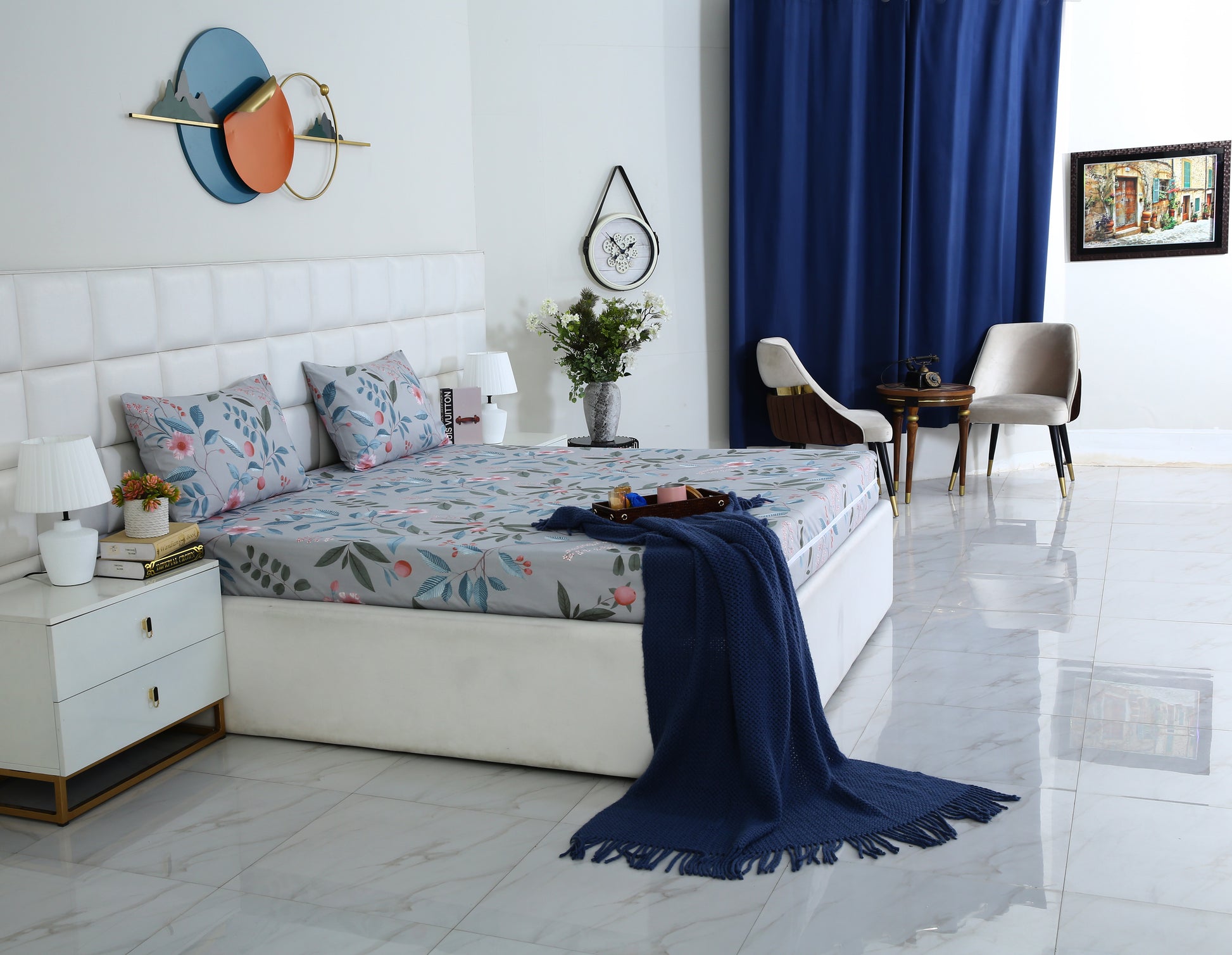 Zipper Mattress Cover Printed-Petunia Protectors Apricot