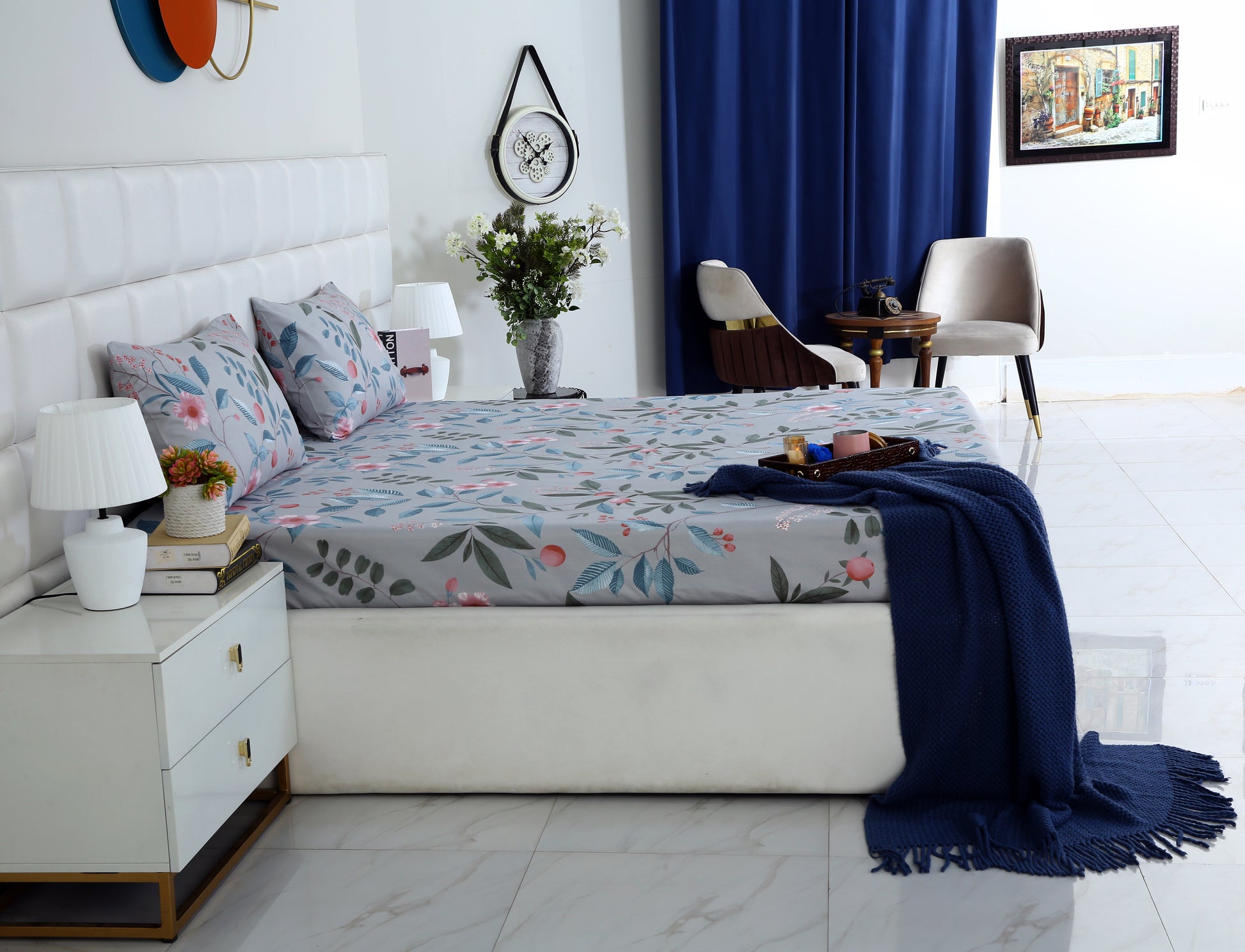 Zipper Mattress Cover Printed-Petunia Protectors Apricot