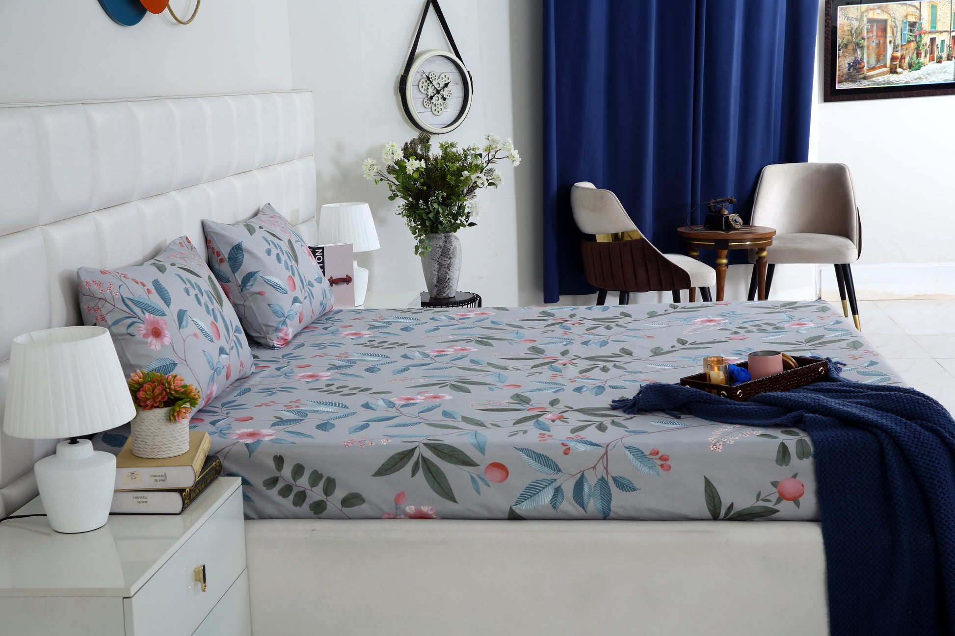 Zipper Mattress Cover Printed-Petunia Protectors Apricot
