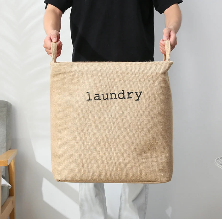 Eva Collapsible Laundry Basket-Beige