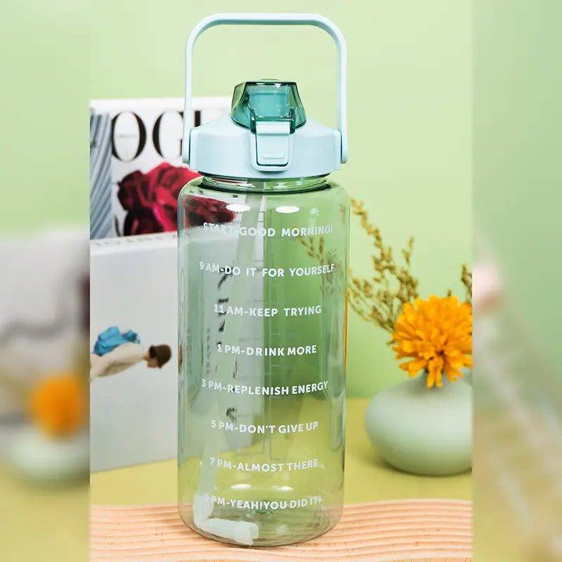 Motivational Water Bottle With Time Labeling(SA2408-221) Apricot