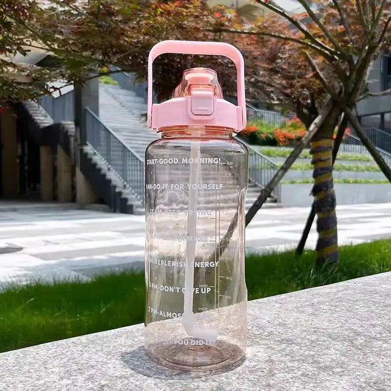 Motivational Water Bottle With Time Labeling(SA2408-221) Apricot