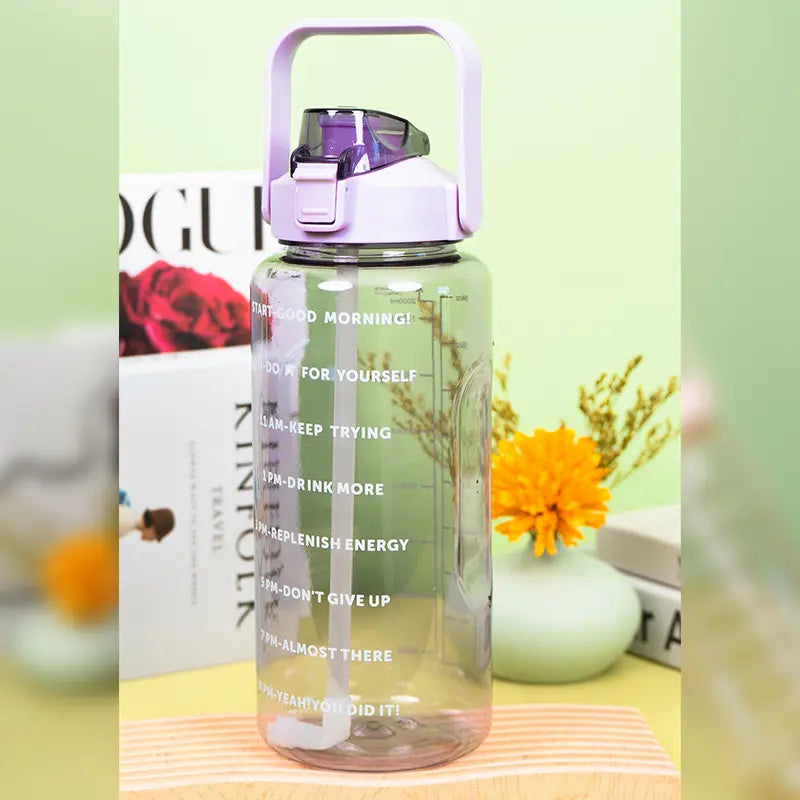 Motivational Water Bottle With Time Labeling(SA2408-221) Apricot