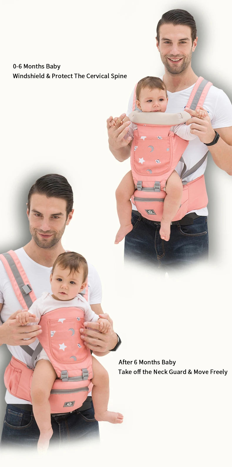 Multifunctional Baby Carrier for Newborn to Toddlers-SA2408-181 Blankets Apricot