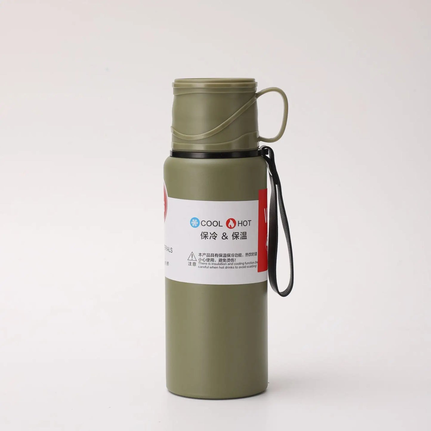 Double Wall Insulated Thermos(SA2408-164)-Green Apricot