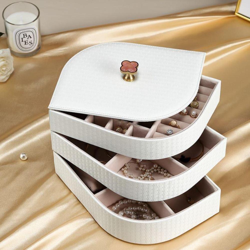 Jewelry Box Leaf Watch box Apricot White