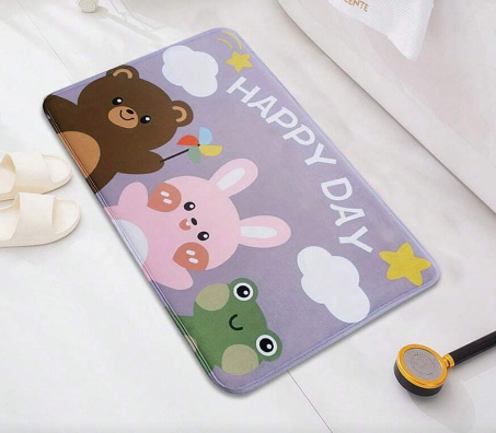 Kids Anti-Slip Door Mat (314)5408-Happy Day Door Mats Apricot   