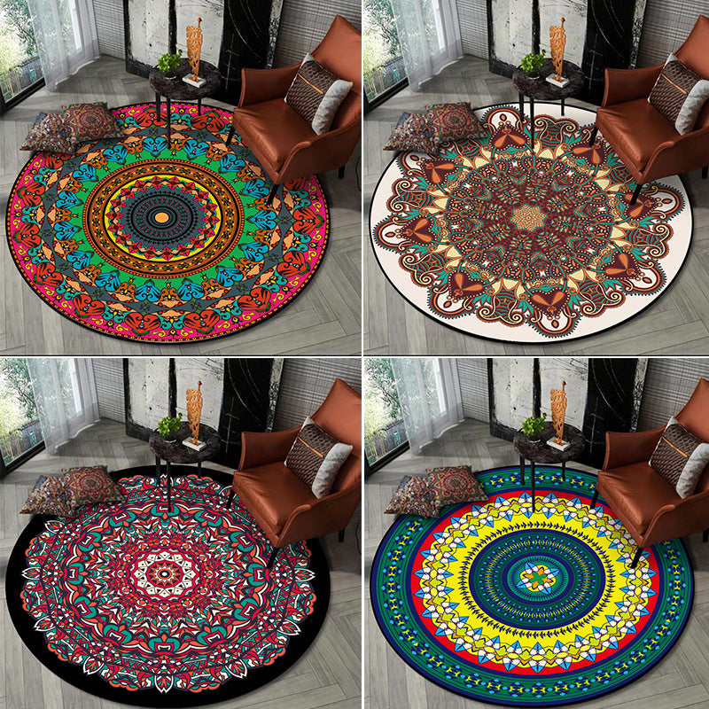 Living Room Rug 150 CM Round-Ethnic  Apricot   