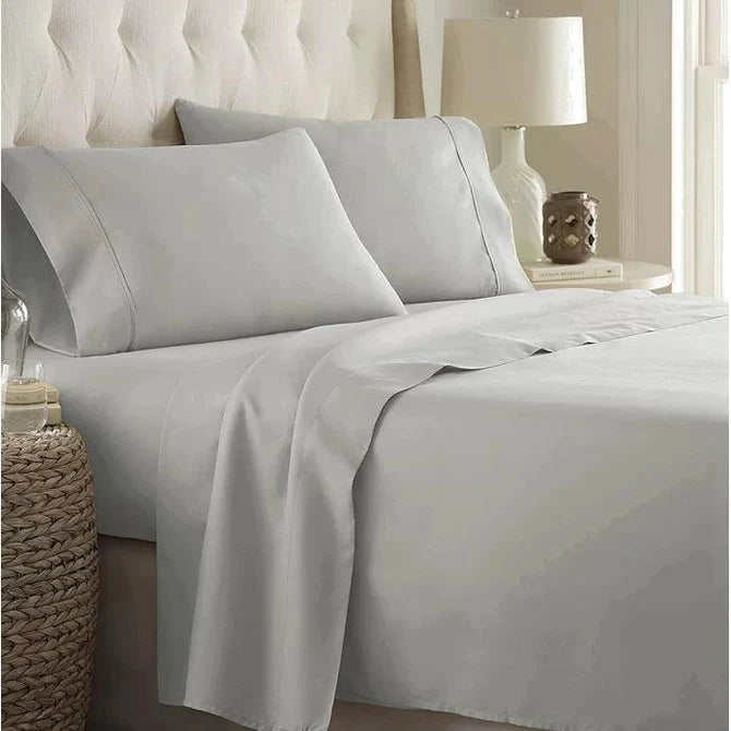 2Pcs Dyed Single Bed Sheet-L/Grey single bed sheet Apricot