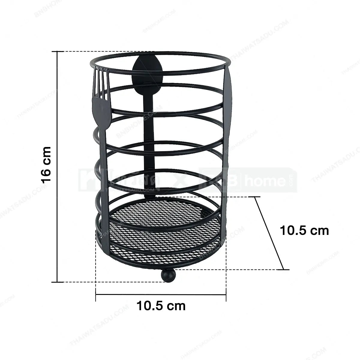 Metallic Essential Metal Spoon Holder-Round(SA2405-97)  Apricot   