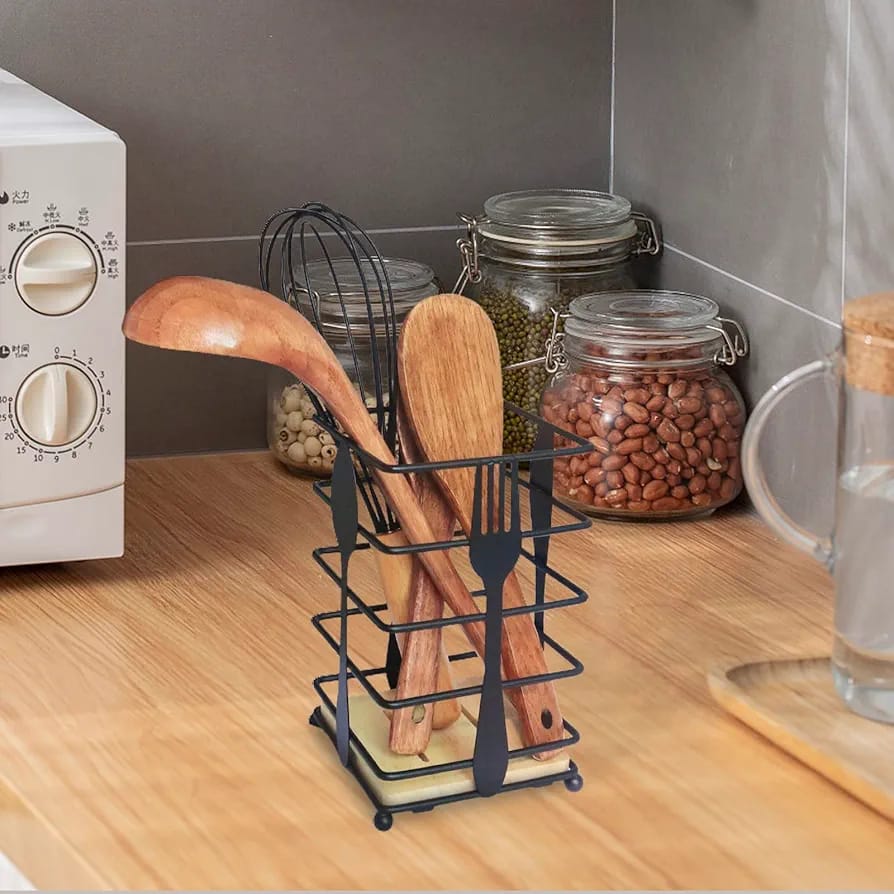 Metallic Essential Metal Spoon Holder-Square(SA2405-96)  Apricot   