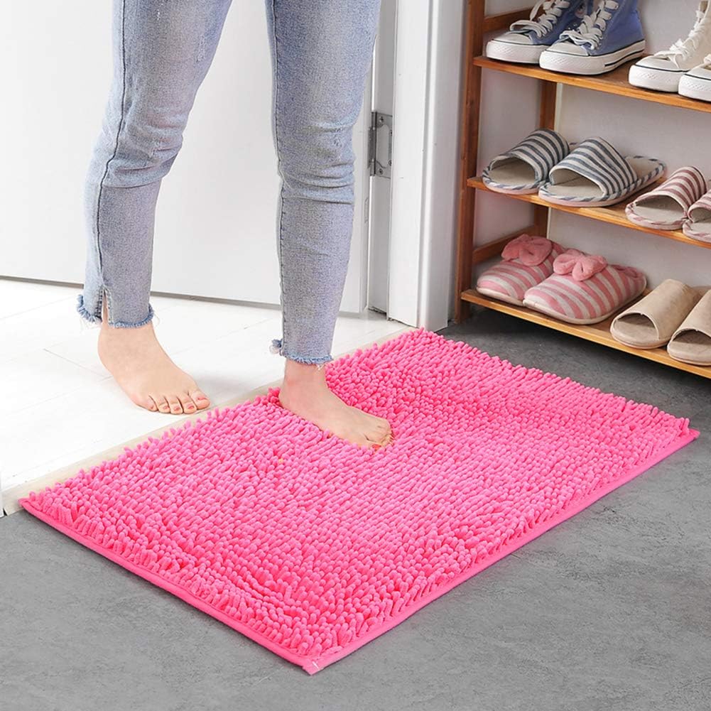 Microfiber anti Slip Bath Mat- Pink Bath Mats Apricot   