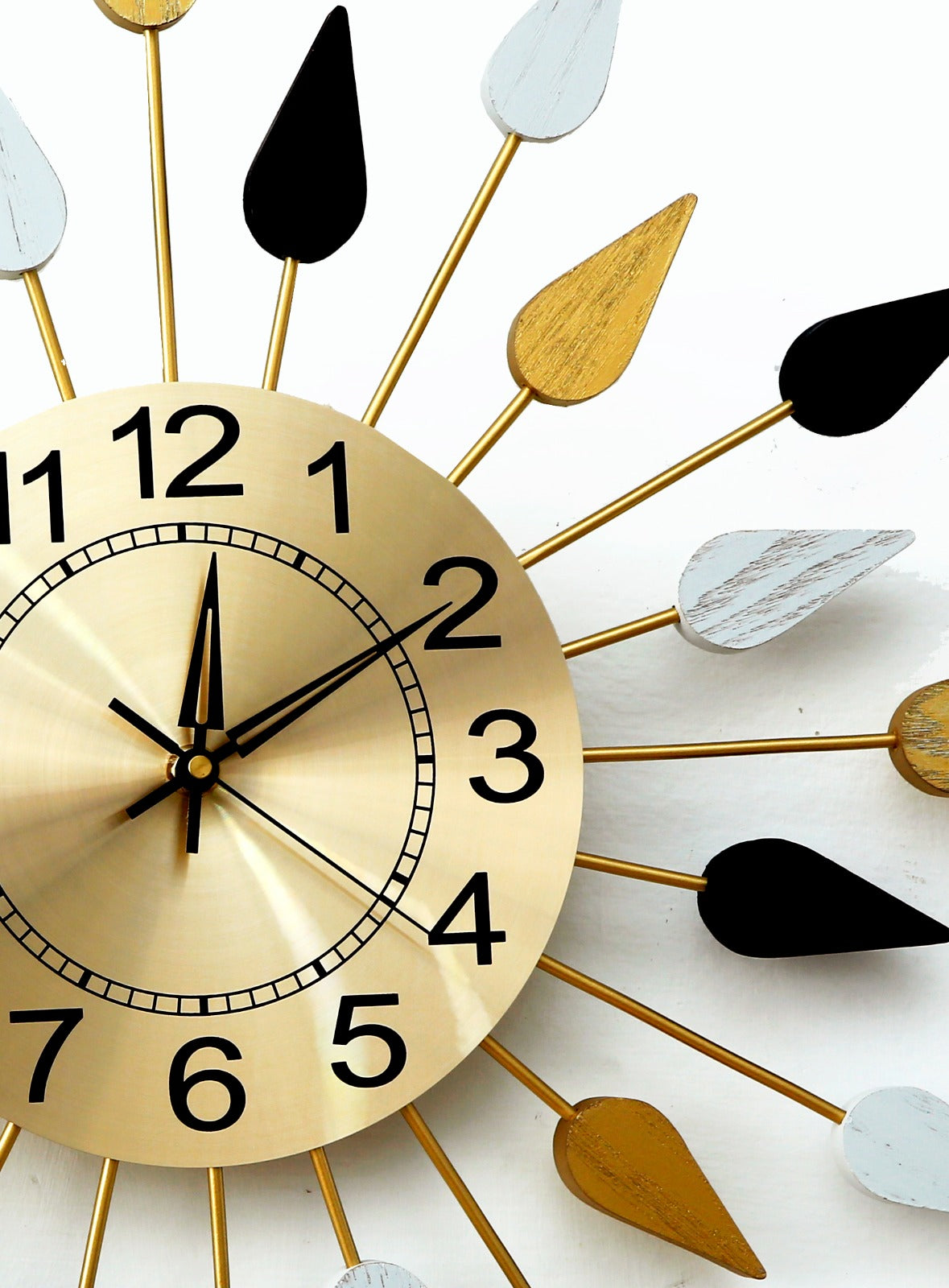 Modern Wall Clock-Multi 5361Arrows Clock Apricot   