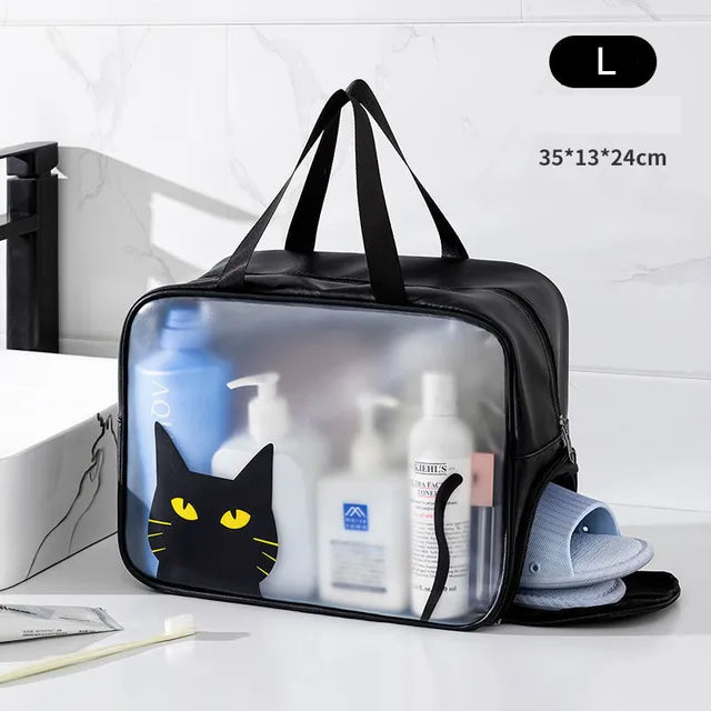 Multi Purpose Storage Bag5447-Cat Cosmetic Organizer Apricot   