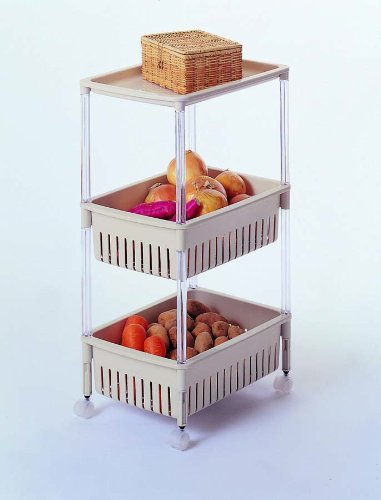 Multi-function Trolley Storage Organizer(SA2405-52) Storage Organizer Apricot   