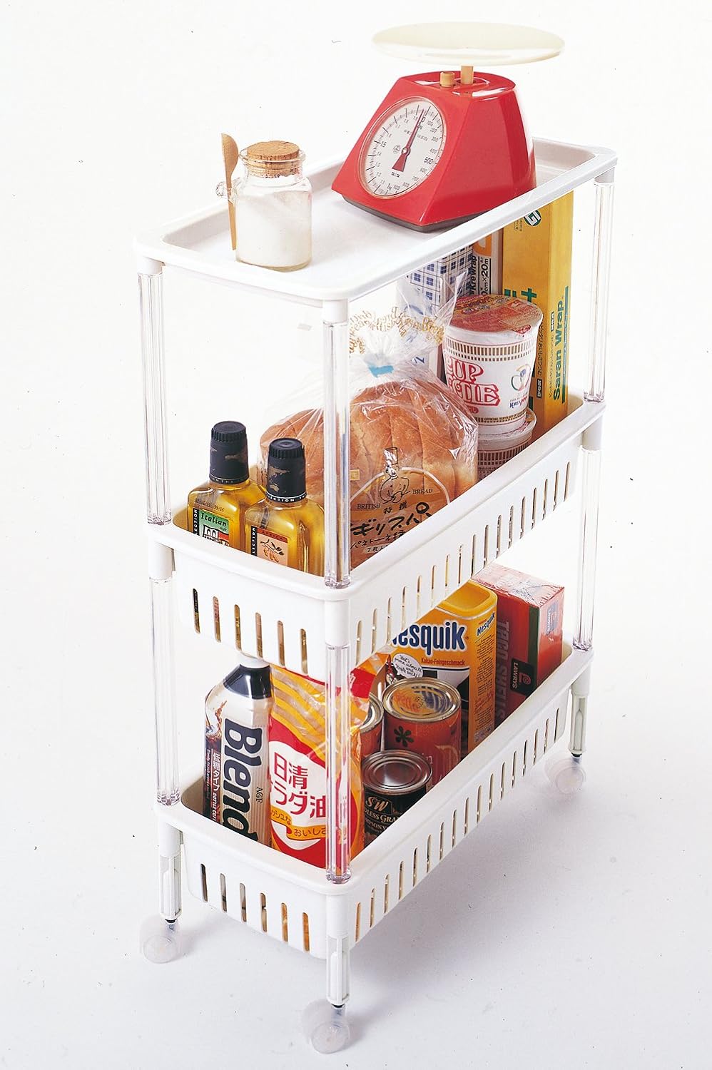 Multi-function Trolley Storage Organizer(SA2405-52) Storage Organizer Apricot   