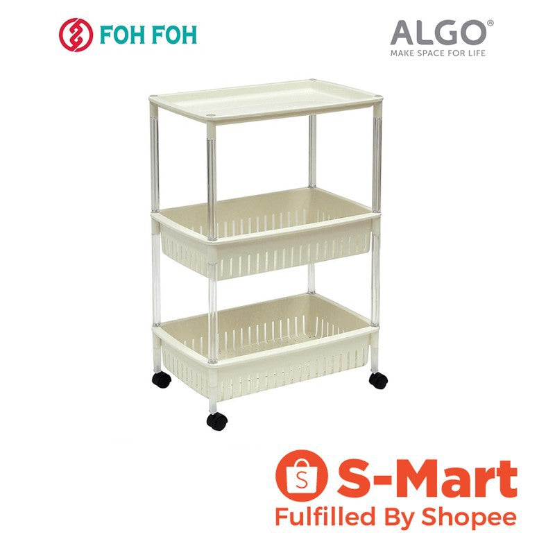 Multi-function Trolley Storage Organizer(SA2405-52) Storage Organizer Apricot   