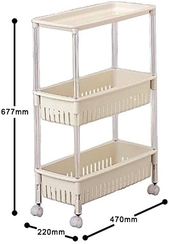 Multi-function Trolley Storage Organizer(SA2405-52) Storage Organizer Apricot   