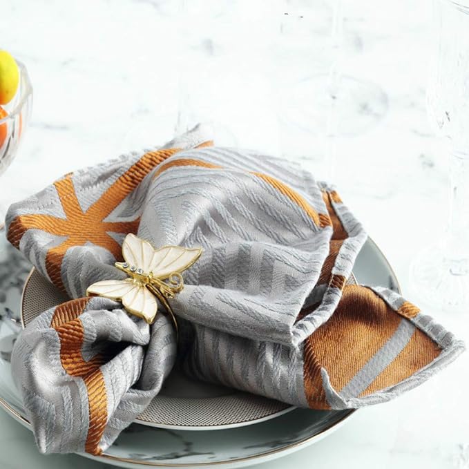 Napkin Holder Rings-Butterfly(Gold) Kitchen Apricot   