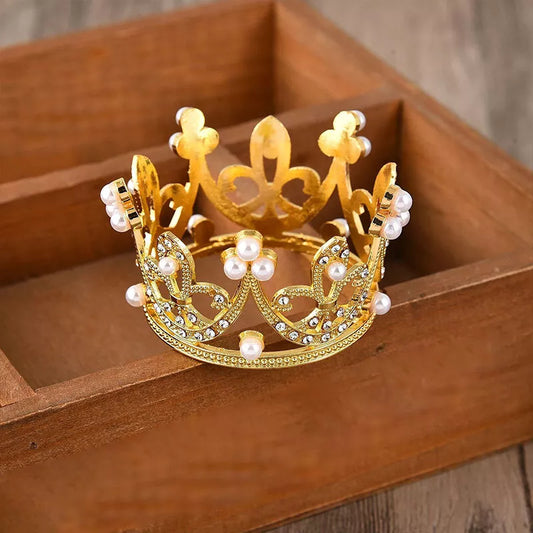 Napkin Holder Rings-Crown(Gold) Kitchen Apricot   