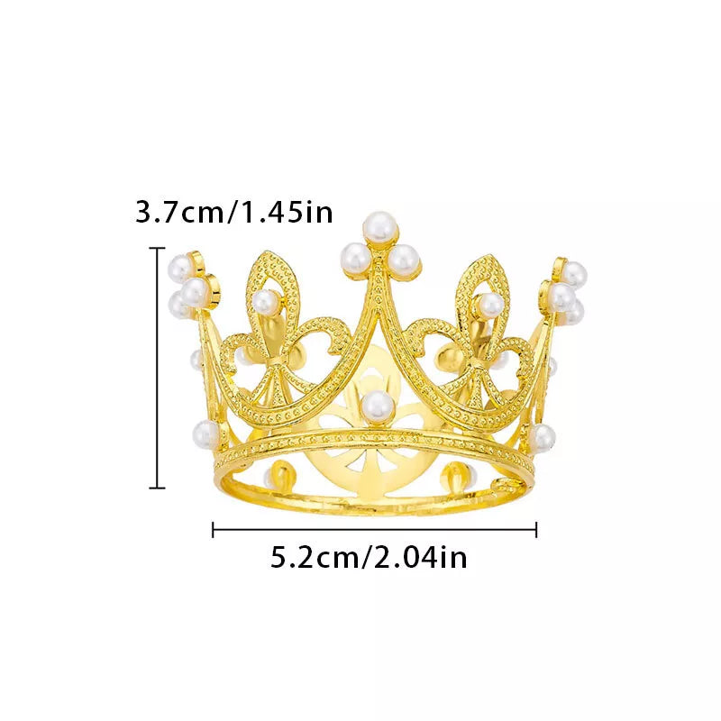 Napkin Holder Rings-Crown(Gold) Kitchen Apricot   