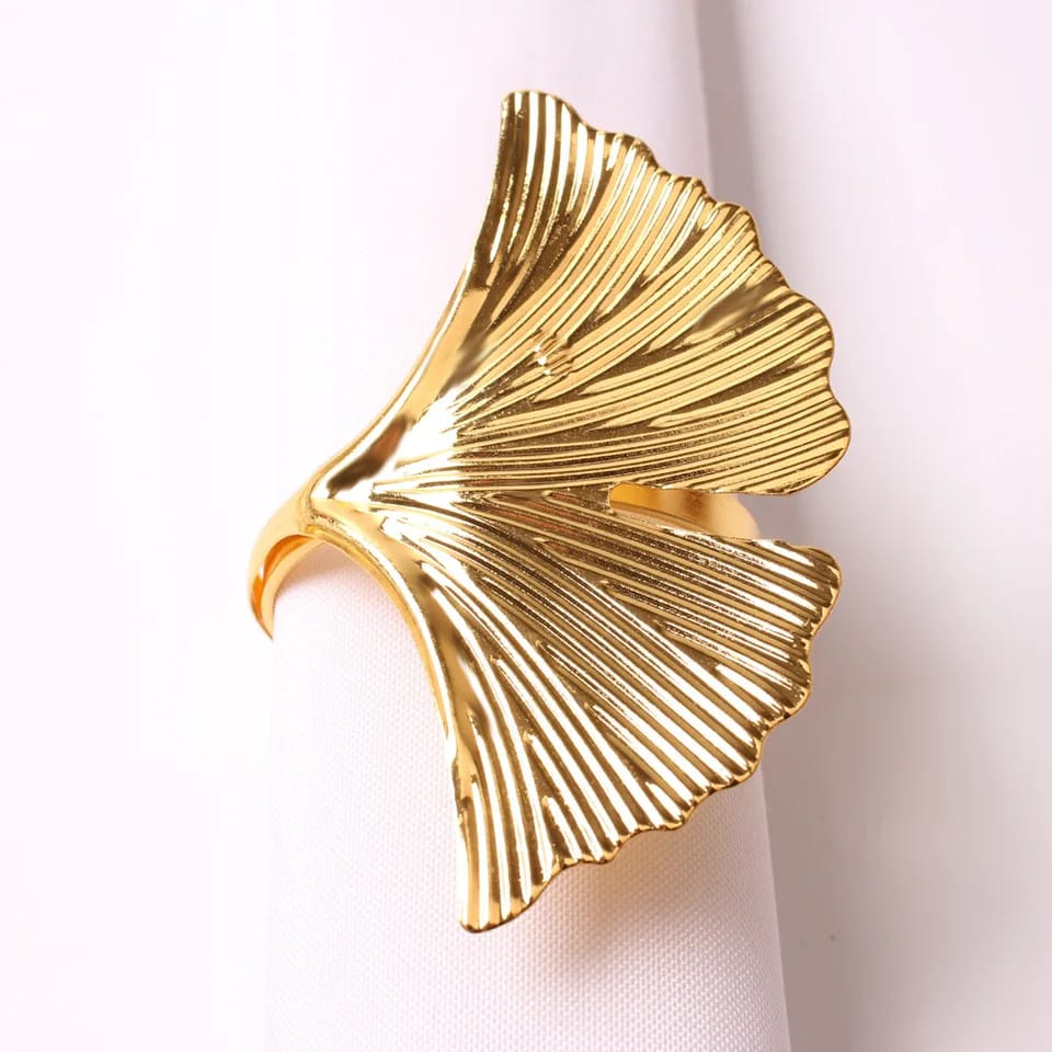 Napkin Holder Rings-Ginkgo Golden Apricot