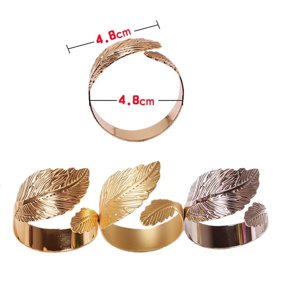 Napkin Holder Rings-Golden Feathers Kitchen Apricot   