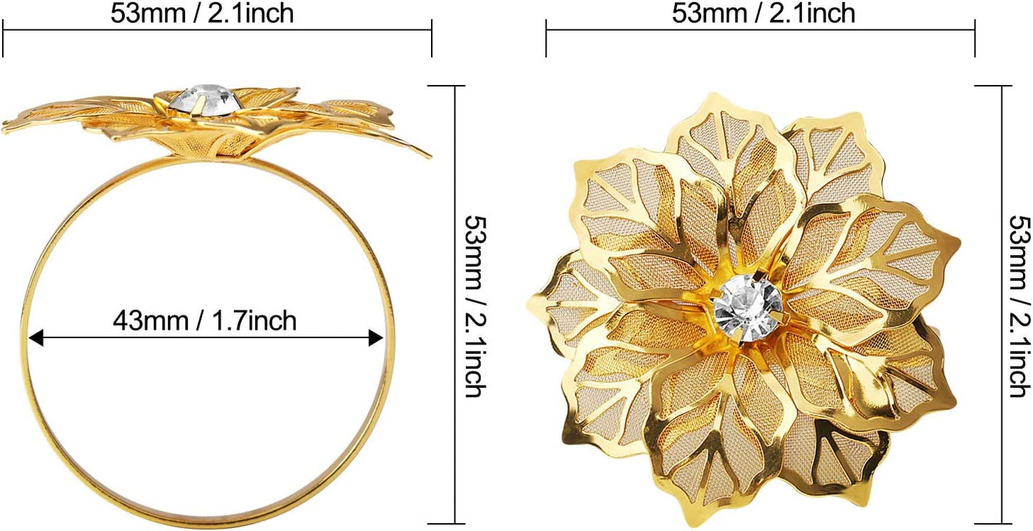 Napkin Holder Rings-Golden Flower Apricot