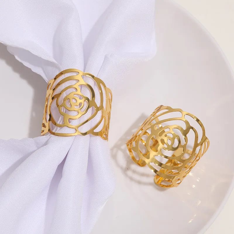 Napkin Holder Rings- Golden Guaz Apricot