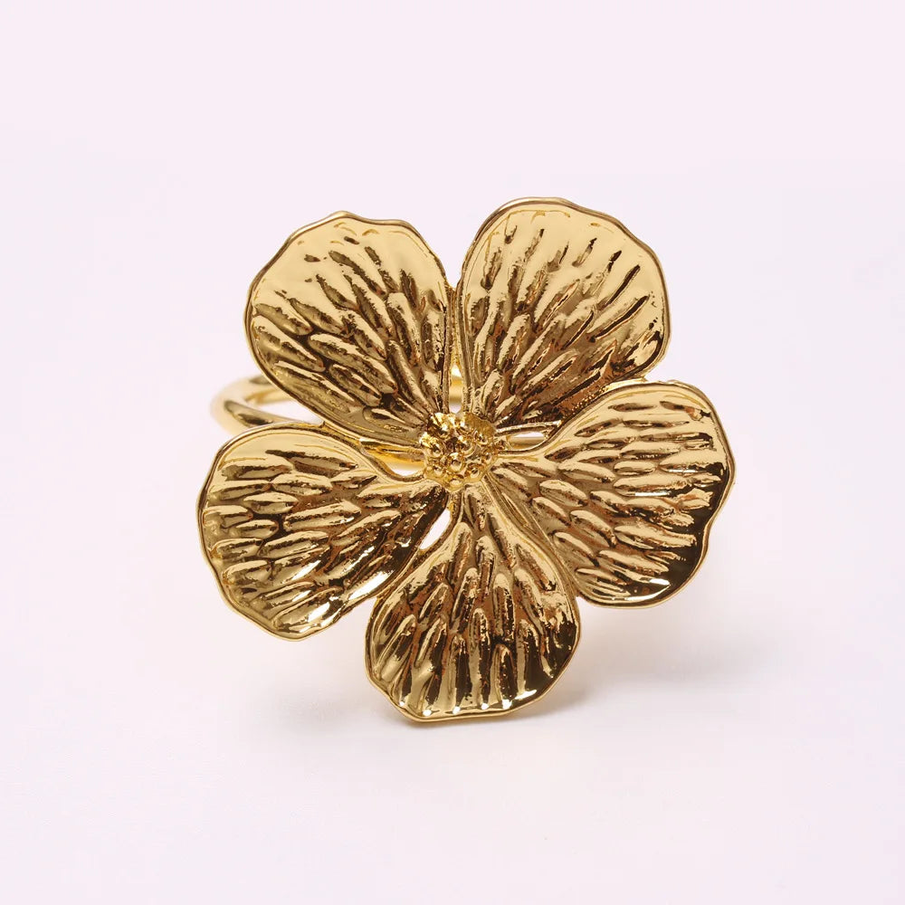 Napkin Holder Rings-Golden Jasmin Kitchen Apricot   