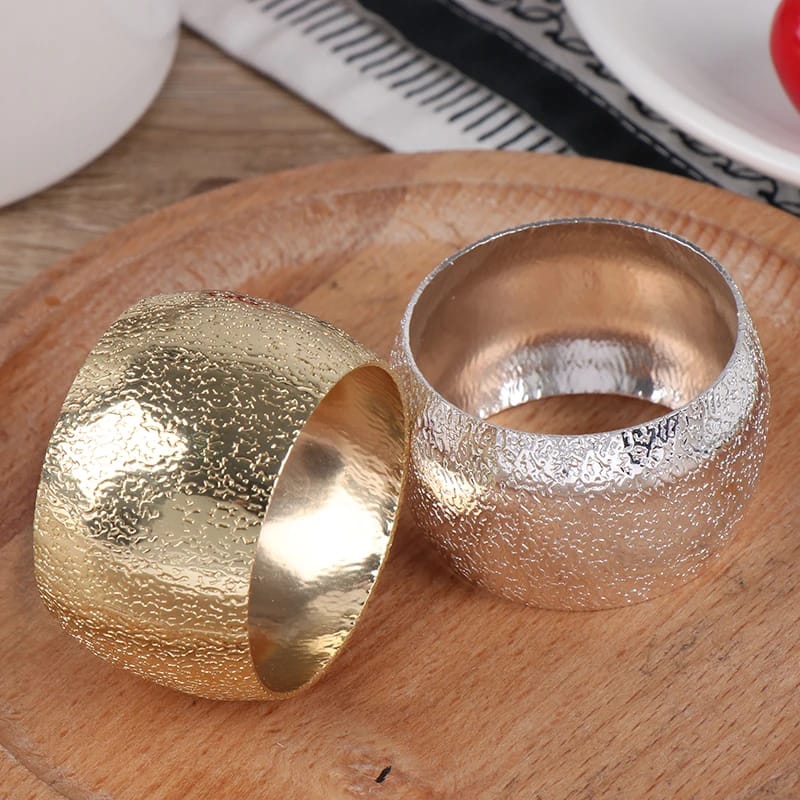 Napkin Holder Rings-Golden Rings Kitchen Apricot   