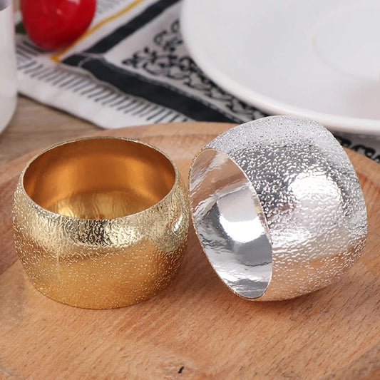 Napkin Holder Rings-Golden Rings Kitchen Apricot   